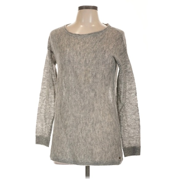 One Grey Day Sweaters - One Grey Day Alpaca Merino Wool Blend Back Cutout Sweater Gray Size L
